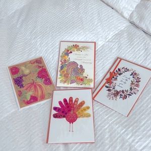 🦃 4 Beautiful Papyrus Thanksgiving Cards - NWT